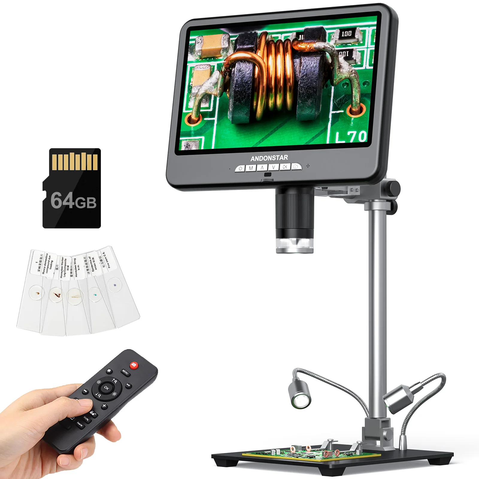 Electronics Repair Microscope - Andonstar AD210S-Pro 4K 60FPS 10.1