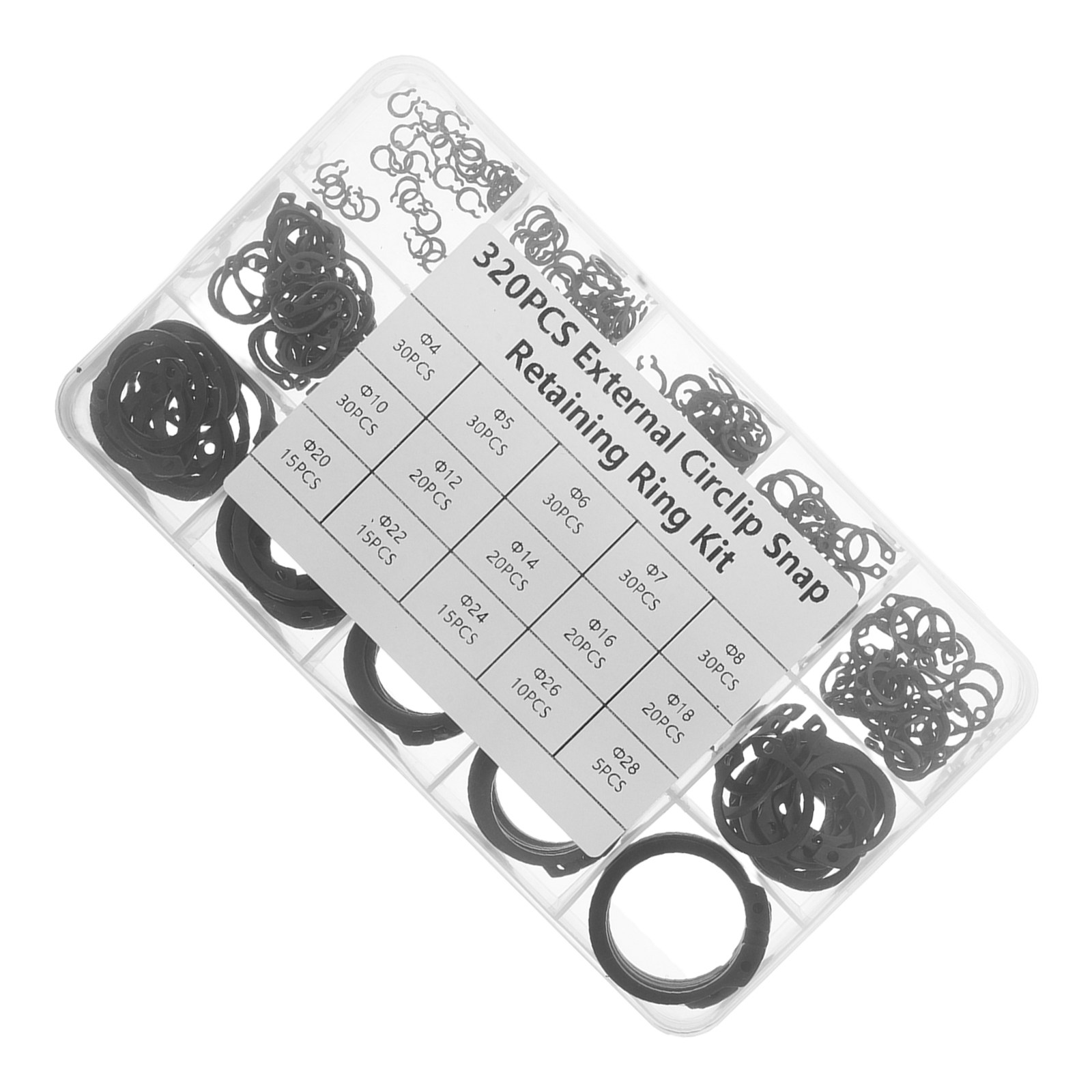 Electronics Repair Kit - 320Pcs Retaining Rings Assortment Steel External