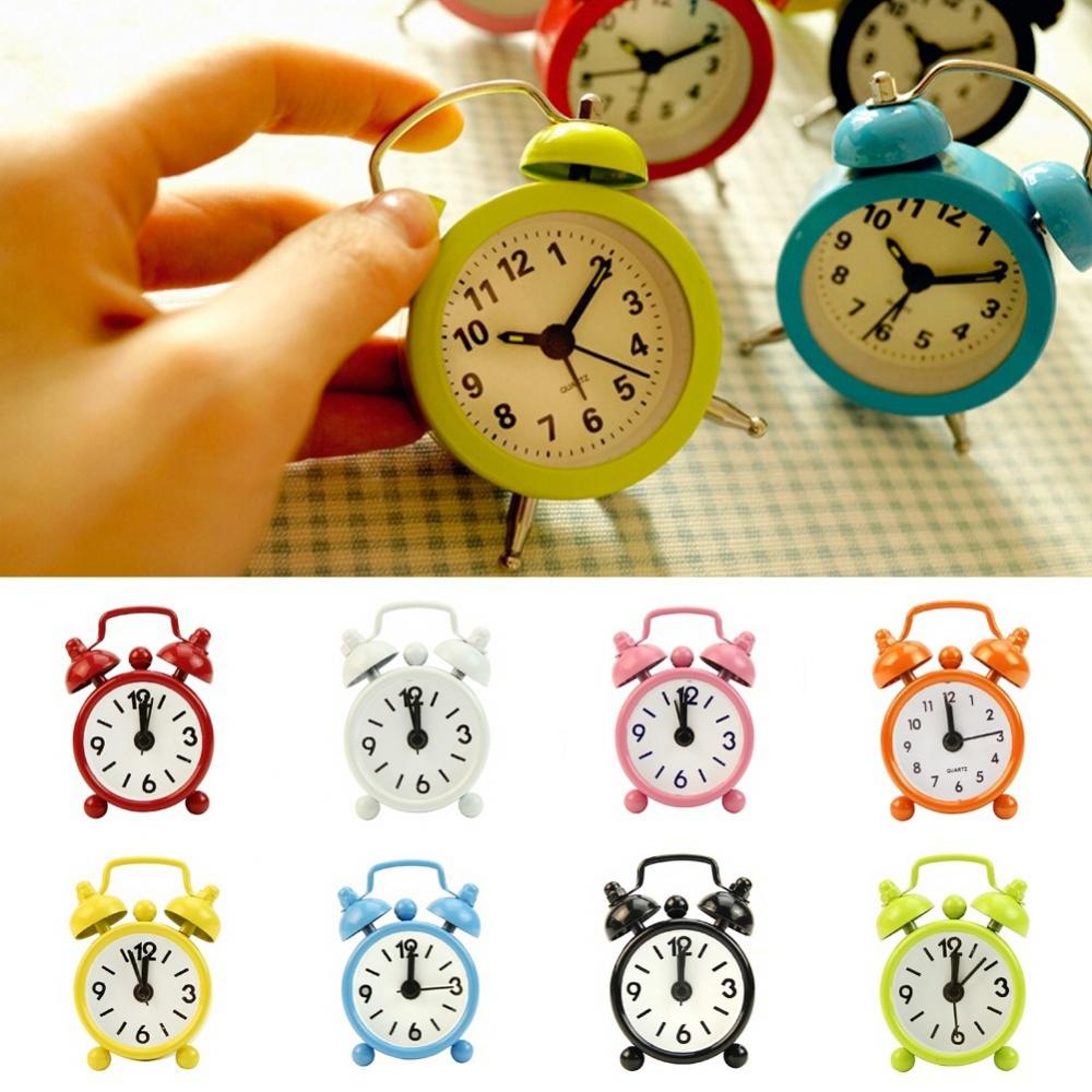 Electronics Repair Desk - Portable Mini Alarm Clock Retro Round