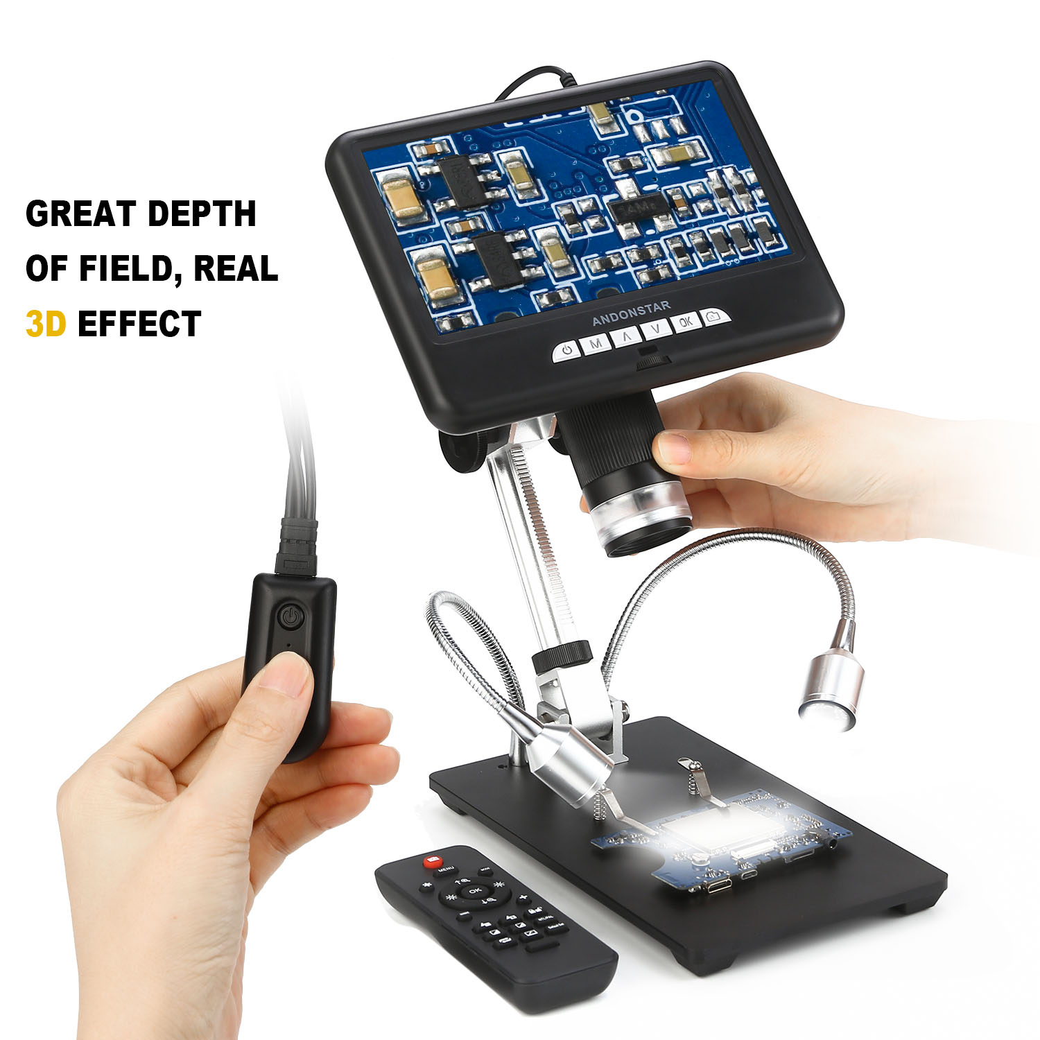 Andonstar AD407 HDMI Soldering - Electronics Repair Microscope recension och pris