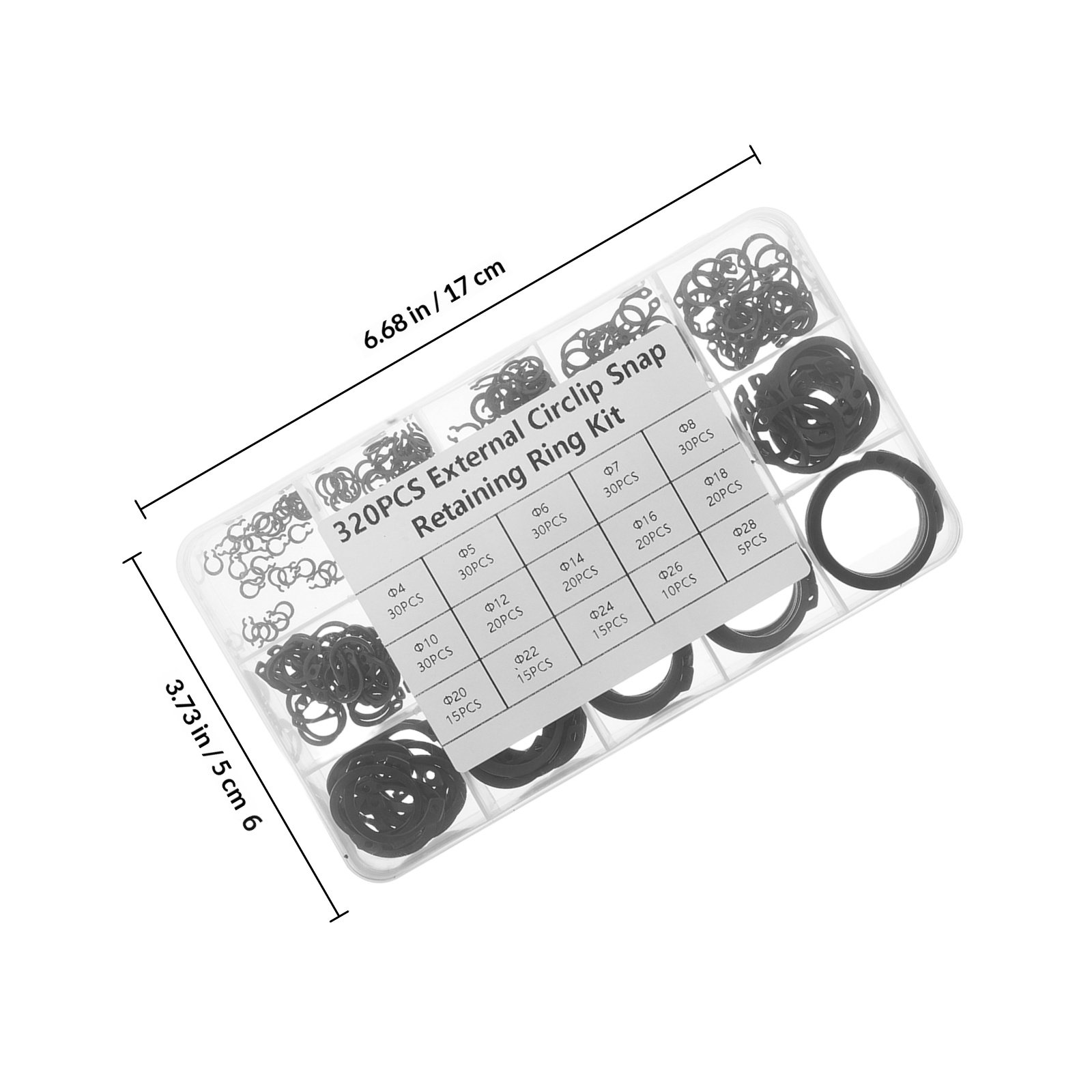 320Pcs Retaining Rings Assortm - Electronics Repair Kit recension och pris