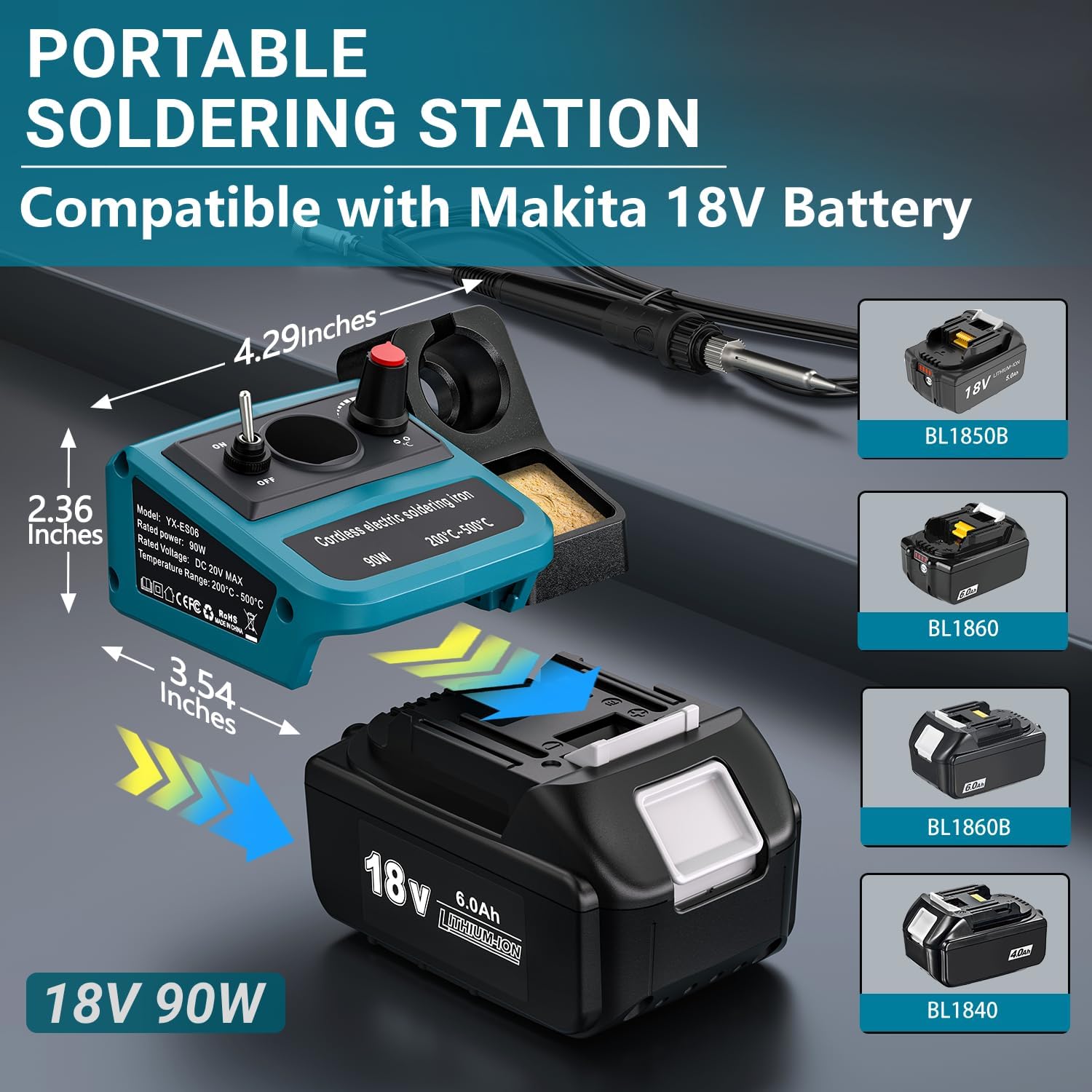 90W LED Digital Cordless Solde - Electronics Repair Kit recension och pris